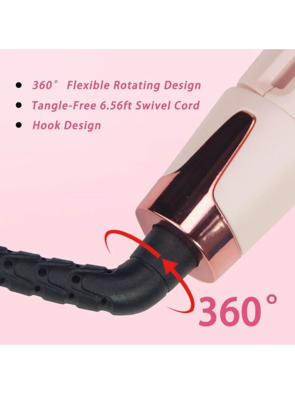 2-in-1 Hair Straightener & Curler, Dual Voltage Flat Iron, Adjustable Temp